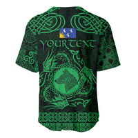 Personalized Merionethshire Meirionnydd Baseball Jersey Green Wolf Celtic-inspired - Wonder Print Shop