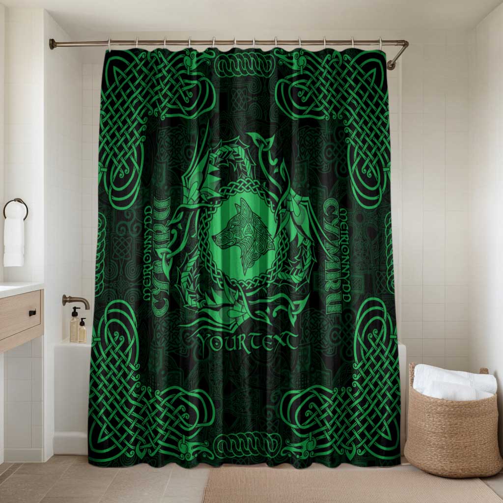 Personalized Merionethshire Meirionnydd Bathroom Set Green Wolf Celtic-inspired - Wonder Print Shop