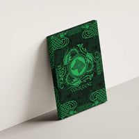Personalized Merionethshire Meirionnydd Canvas Wall Art Green Wolf Celtic-inspired - Wonder Print Shop
