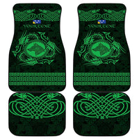 Personalized Merionethshire Meirionnydd Car Mats Green Wolf Celtic-inspired - Wonder Print Shop