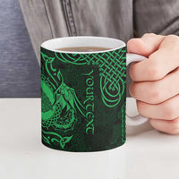 Personalized Merionethshire Meirionnydd Ceramic Mug Green Wolf Celtic-inspired - Wonder Print Shop