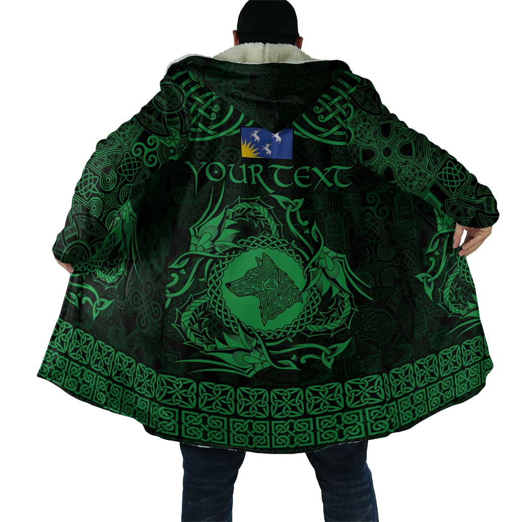 Personalized Merionethshire Meirionnydd Cloak Green Wolf Celtic-inspired - Wonder Print Shop