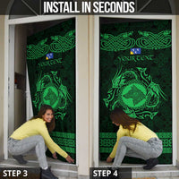 Personalized Merionethshire Meirionnydd Door Cover Green Wolf Celtic-inspired - Wonder Print Shop