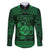 Personalized Merionethshire Meirionnydd Family Matching Long Sleeve Bodycon Dress and Hawaiian Shirt Green Wolf Celtic-inspired - Wonder Print Shop
