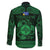 Personalized Merionethshire Meirionnydd Family Matching Long Sleeve Bodycon Dress and Hawaiian Shirt Green Wolf Celtic-inspired - Wonder Print Shop