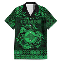 Personalized Merionethshire Meirionnydd Family Matching Mermaid Dress and Hawaiian Shirt Green Wolf Celtic-inspired - Wonder Print Shop