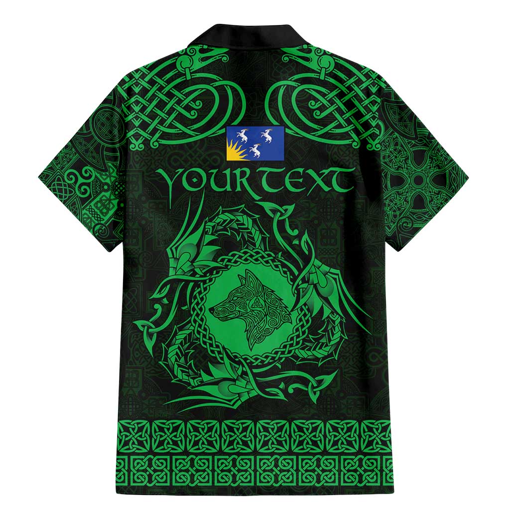 Personalized Merionethshire Meirionnydd Family Matching Mermaid Dress and Hawaiian Shirt Green Wolf Celtic-inspired - Wonder Print Shop