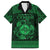 Personalized Merionethshire Meirionnydd Family Matching Off The Shoulder Long Sleeve Dress and Hawaiian Shirt Green Wolf Celtic-inspired - Wonder Print Shop