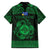 Personalized Merionethshire Meirionnydd Family Matching Off Shoulder Maxi Dress and Hawaiian Shirt Green Wolf Celtic-inspired - Wonder Print Shop