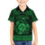 Personalized Merionethshire Meirionnydd Family Matching Off Shoulder Maxi Dress and Hawaiian Shirt Green Wolf Celtic-inspired - Wonder Print Shop