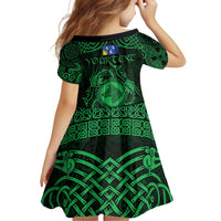 Personalized Merionethshire Meirionnydd Family Matching Puletasi and Hawaiian Shirt Green Wolf Celtic-inspired - Wonder Print Shop