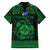 Personalized Merionethshire Meirionnydd Family Matching Short Sleeve Bodycon Dress and Hawaiian Shirt Green Wolf Celtic-inspired - Wonder Print Shop
