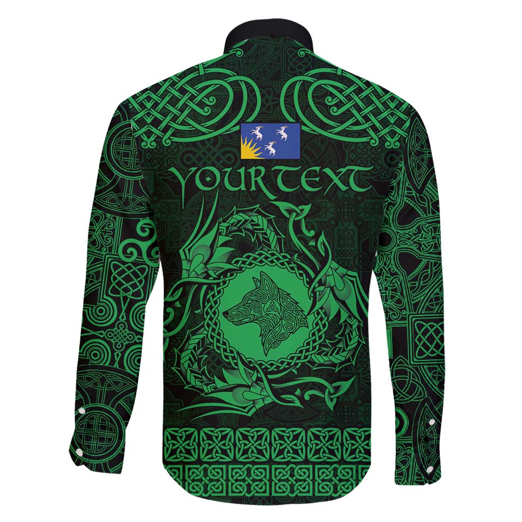 Personalized Merionethshire Meirionnydd Family Matching Short Sleeve Bodycon Dress and Hawaiian Shirt Green Wolf Celtic-inspired - Wonder Print Shop
