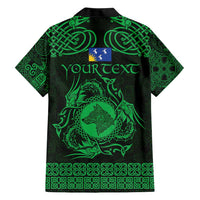 Personalized Merionethshire Meirionnydd Hawaiian Shirt Green Wolf Celtic-inspired - Wonder Print Shop