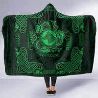 Personalized Merionethshire Meirionnydd Hooded Blanket Green Wolf Celtic-inspired - Wonder Print Shop