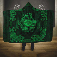 Personalized Merionethshire Meirionnydd Hooded Blanket Green Wolf Celtic-inspired - Wonder Print Shop