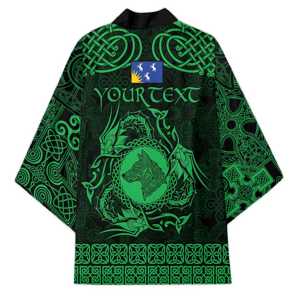 Personalized Merionethshire Meirionnydd Kimono Green Wolf Celtic-inspired - Wonder Print Shop