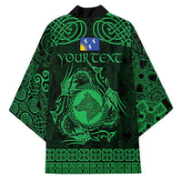 Personalized Merionethshire Meirionnydd Kimono Green Wolf Celtic-inspired - Wonder Print Shop
