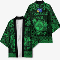 Personalized Merionethshire Meirionnydd Kimono Green Wolf Celtic-inspired - Wonder Print Shop