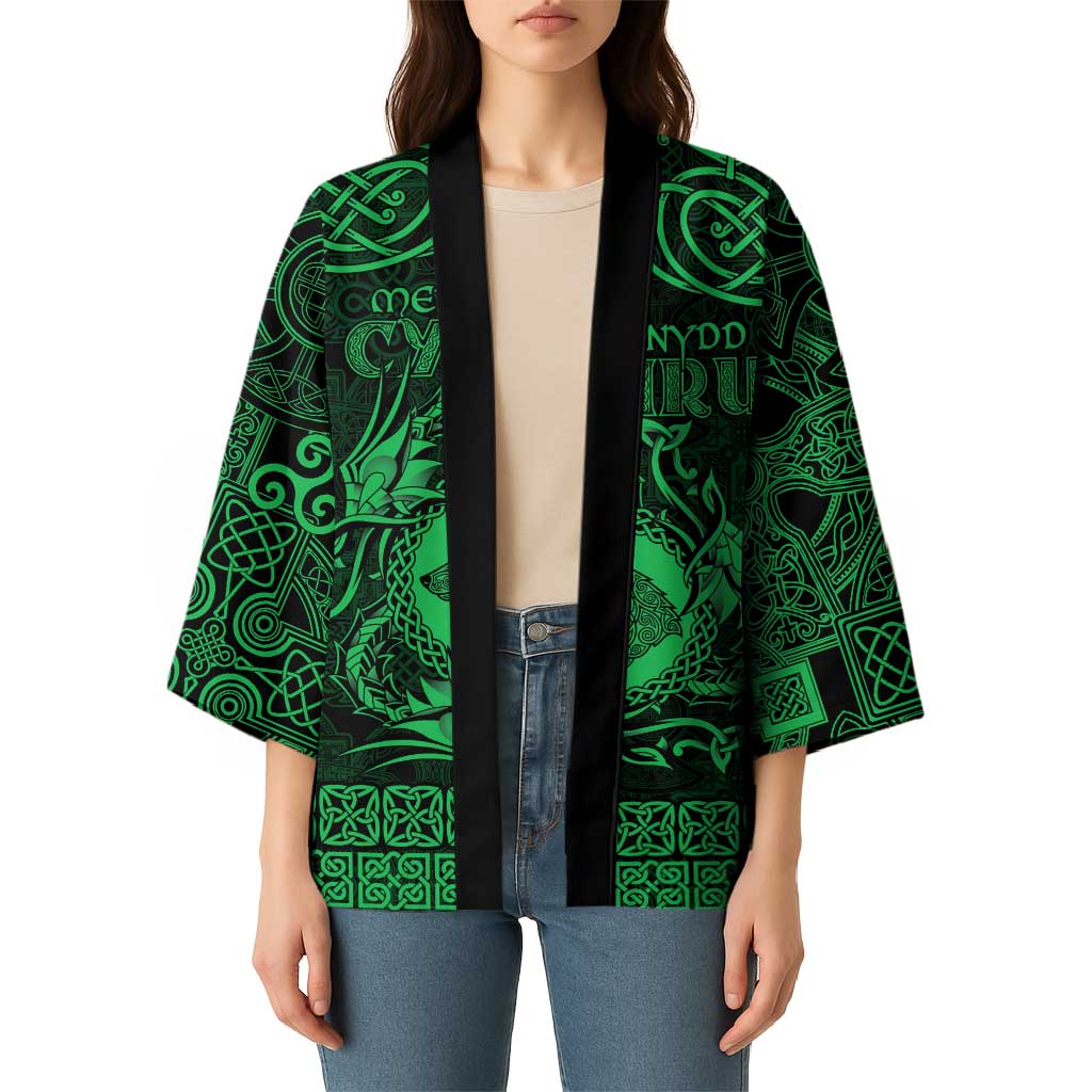 Personalized Merionethshire Meirionnydd Kimono Green Wolf Celtic-inspired - Wonder Print Shop