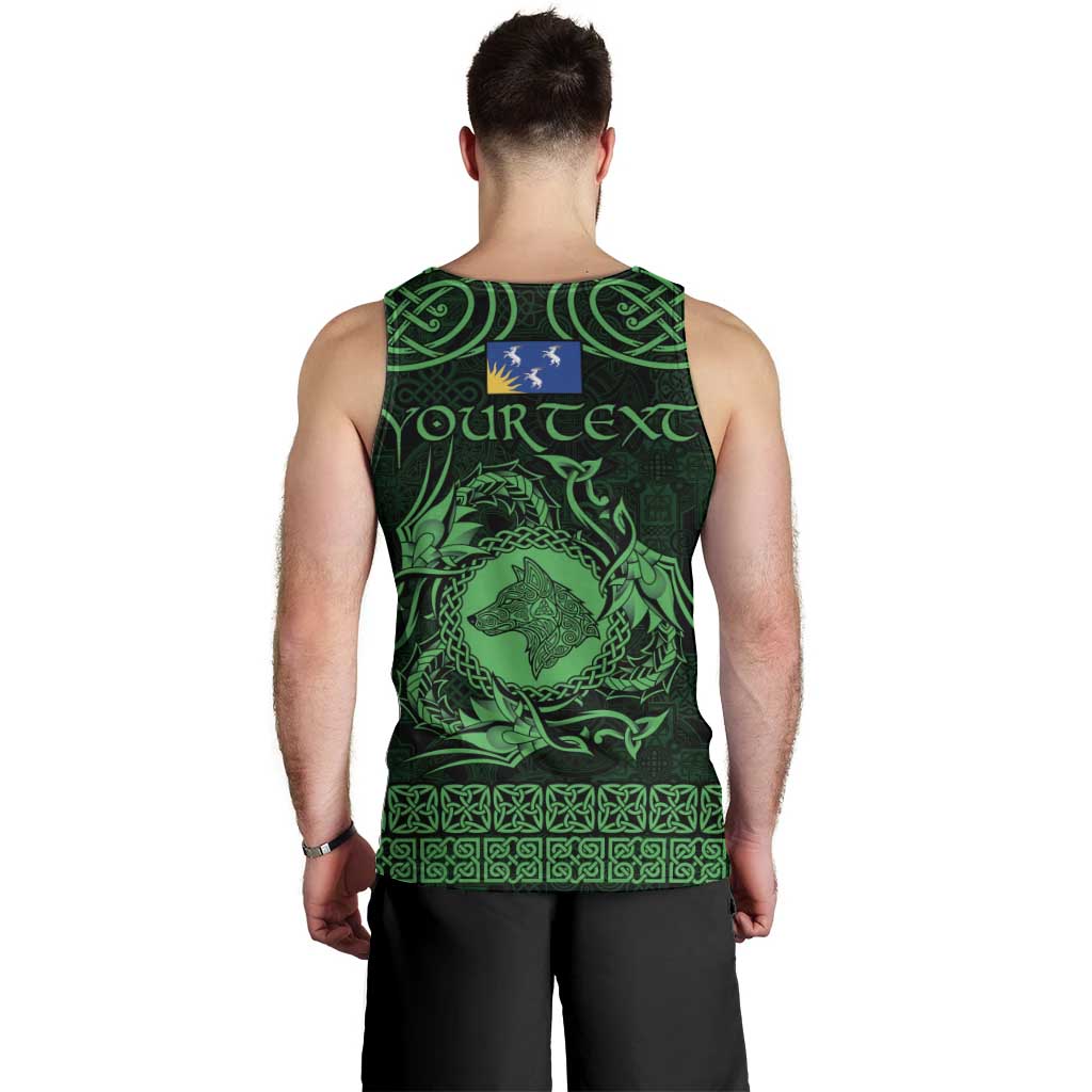 Personalized Merionethshire Meirionnydd Men Tank Top Green Wolf Celtic-inspired - Wonder Print Shop