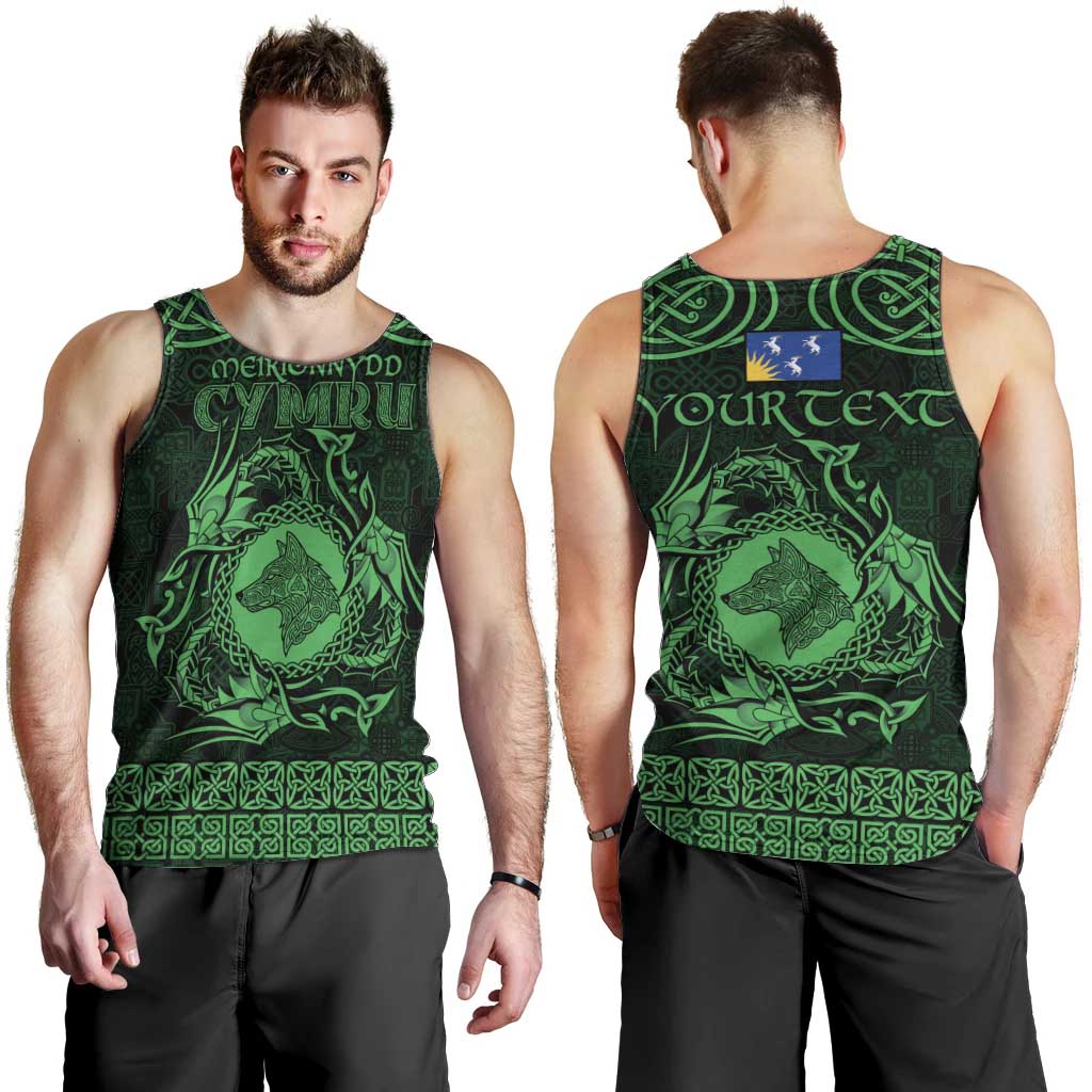 Personalized Merionethshire Meirionnydd Men Tank Top Green Wolf Celtic-inspired - Wonder Print Shop