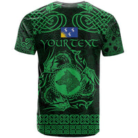 Personalized Merionethshire Meirionnydd T Shirt Green Wolf Celtic-inspired - Wonder Print Shop