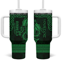Personalized Merionethshire Meirionnydd Tumbler With Handle Green Wolf Celtic-inspired - Wonder Print Shop