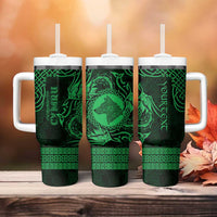 Personalized Merionethshire Meirionnydd Tumbler With Handle Green Wolf Celtic-inspired - Wonder Print Shop