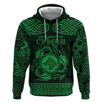 Personalized Merionethshire Meirionnydd Zip Hoodie Green Wolf Celtic-inspired - Wonder Print Shop