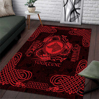 Personalized Merionethshire Meirionnydd Area Rug Red Wolf Celtic-inspired - Wonder Print Shop