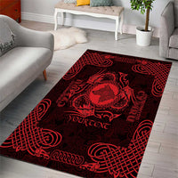 Personalized Merionethshire Meirionnydd Area Rug Red Wolf Celtic-inspired - Wonder Print Shop