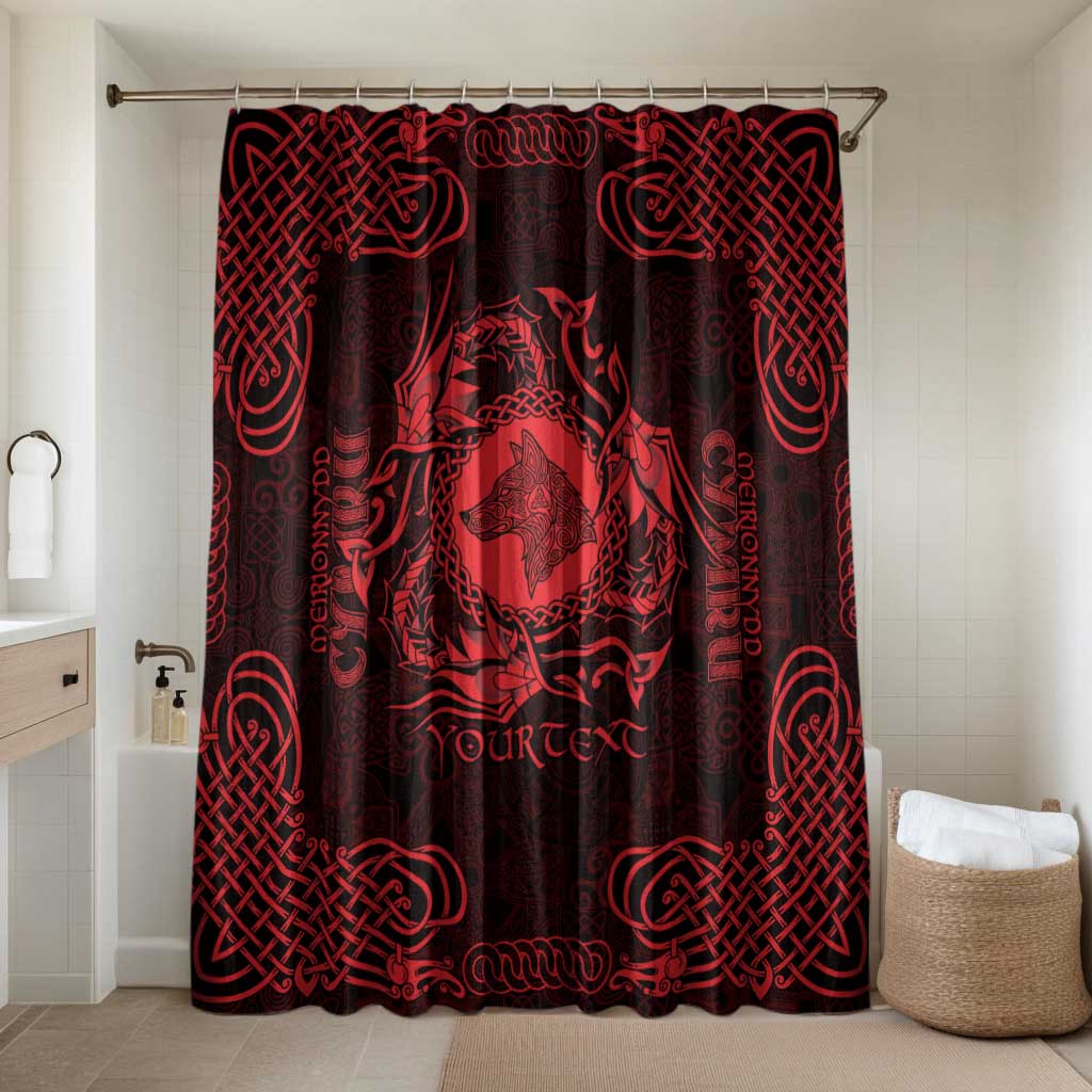 Personalized Merionethshire Meirionnydd Bathroom Set Red Wolf Celtic-inspired - Wonder Print Shop