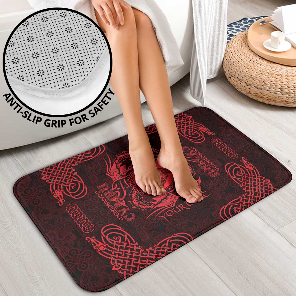 Personalized Merionethshire Meirionnydd Bathroom Set Red Wolf Celtic-inspired - Wonder Print Shop