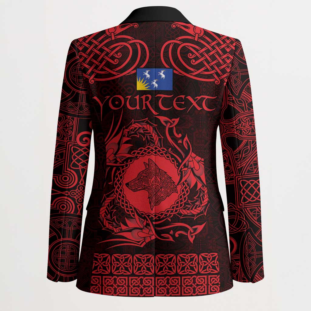 Personalized Merionethshire Meirionnydd Blazer Red Wolf Celtic-inspired - Wonder Print Shop