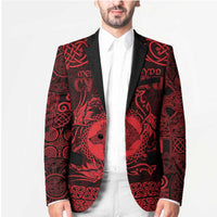 Personalized Merionethshire Meirionnydd Blazer Red Wolf Celtic-inspired - Wonder Print Shop