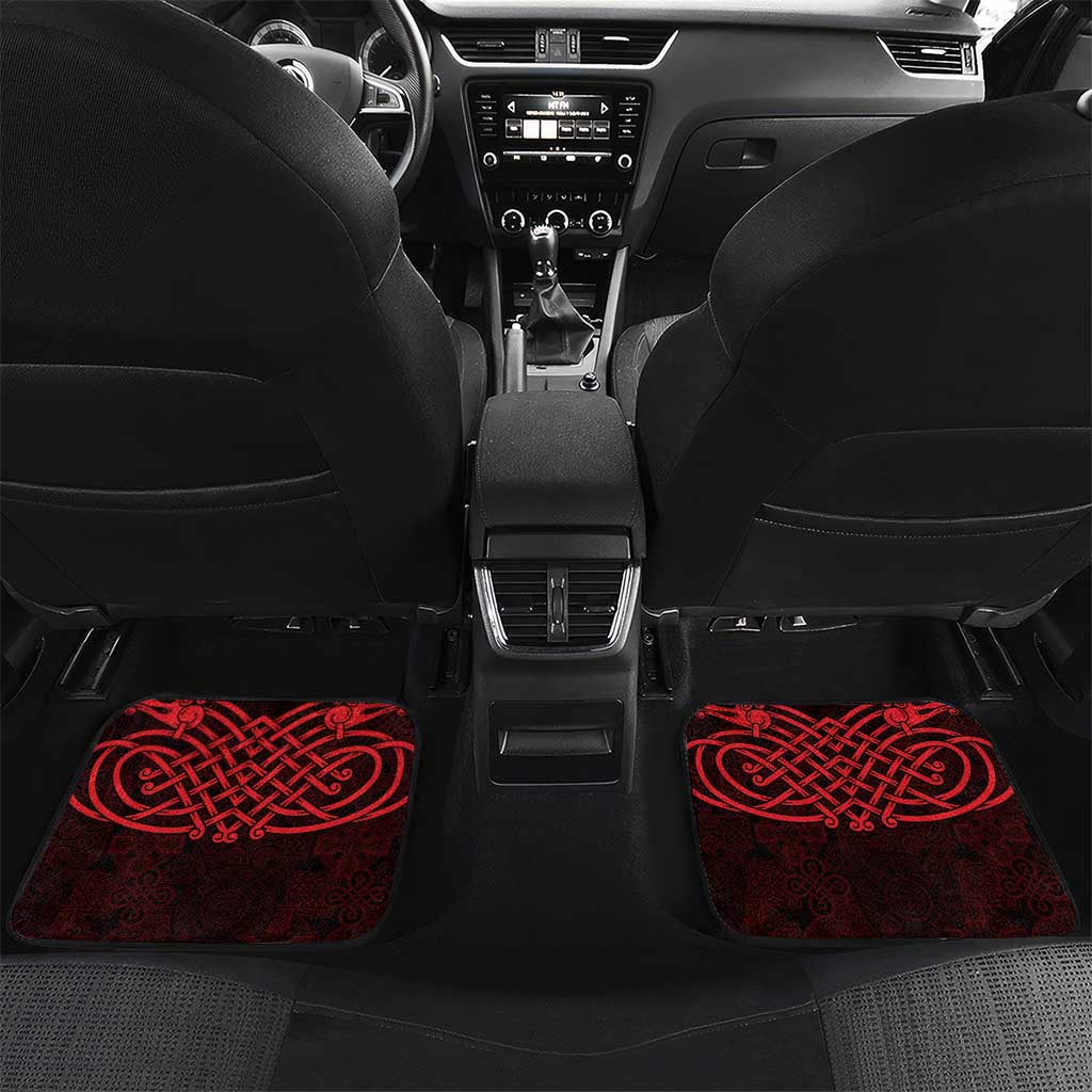 Personalized Merionethshire Meirionnydd Car Mats Red Wolf Celtic-inspired - Wonder Print Shop