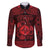 Personalized Merionethshire Meirionnydd Family Matching Long Sleeve Bodycon Dress and Hawaiian Shirt Red Wolf Celtic-inspired - Wonder Print Shop