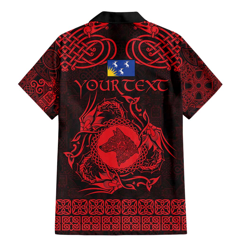 Personalized Merionethshire Meirionnydd Family Matching Mermaid Dress and Hawaiian Shirt Red Wolf Celtic-inspired - Wonder Print Shop