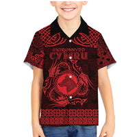 Personalized Merionethshire Meirionnydd Family Matching Mermaid Dress and Hawaiian Shirt Red Wolf Celtic-inspired - Wonder Print Shop