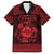 Personalized Merionethshire Meirionnydd Family Matching Off The Shoulder Long Sleeve Dress and Hawaiian Shirt Red Wolf Celtic-inspired - Wonder Print Shop