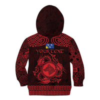 Personalized Merionethshire Meirionnydd Kid Hoodie Red Wolf Celtic-inspired - Wonder Print Shop