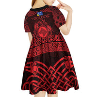 Personalized Merionethshire Meirionnydd Kid Short Sleeve Dress Red Wolf Celtic-inspired - Wonder Print Shop