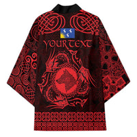 Personalized Merionethshire Meirionnydd Kimono Red Wolf Celtic-inspired - Wonder Print Shop