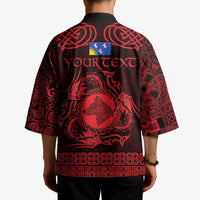 Personalized Merionethshire Meirionnydd Kimono Red Wolf Celtic-inspired - Wonder Print Shop