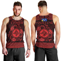 Personalized Merionethshire Meirionnydd Men Tank Top Red Wolf Celtic-inspired - Wonder Print Shop