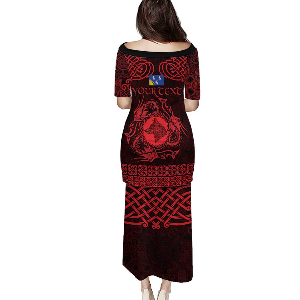 Personalized Merionethshire Meirionnydd Puletasi Red Wolf Celtic-inspired - Wonder Print Shop