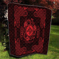 Personalized Merionethshire Meirionnydd Quilt Red Wolf Celtic-inspired - Wonder Print Shop