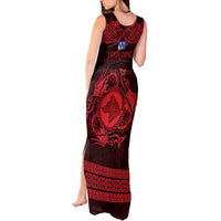 Personalized Merionethshire Meirionnydd Tank Maxi Dress Red Wolf Celtic-inspired - Wonder Print Shop