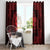 Personalized Merionethshire Meirionnydd Window Curtain Red Wolf Celtic-inspired - Wonder Print Shop